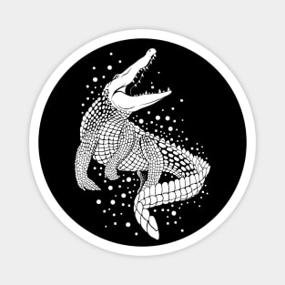 White Crocodile Magnet